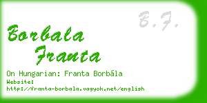borbala franta business card