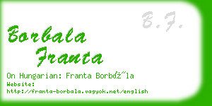 borbala franta business card